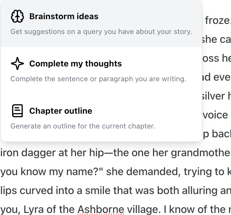 AI brainstorming tool for erotica writers